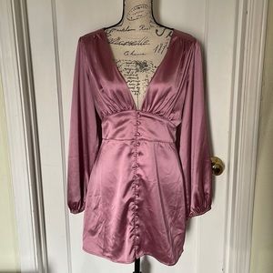 Pink/purple Silk Mini Dress
